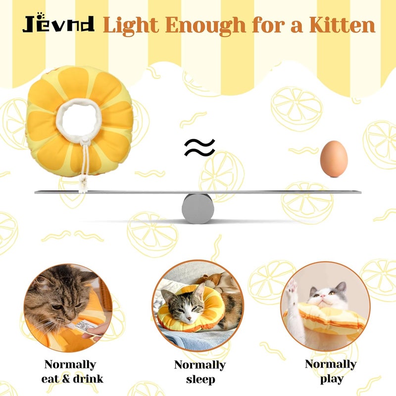 Jevnd Kitten Cones After Surgery 0-6 Months, Donut Extra Small Kitten Cone Collar Soft to Stop Licking Neck, Elizabethan Kittens e Collar for Recovery, xs Small Cat Cone Spray, Pet Soft Cone for Cats - Image 3